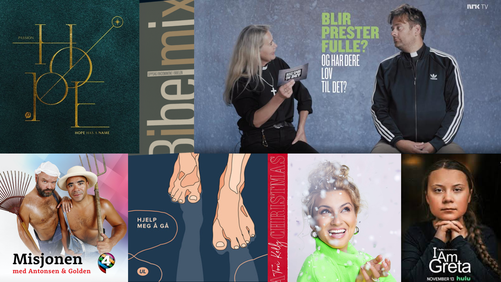 Ny julemusikk, kristne festivalvideoer, ny UL-låt og prester på NRK