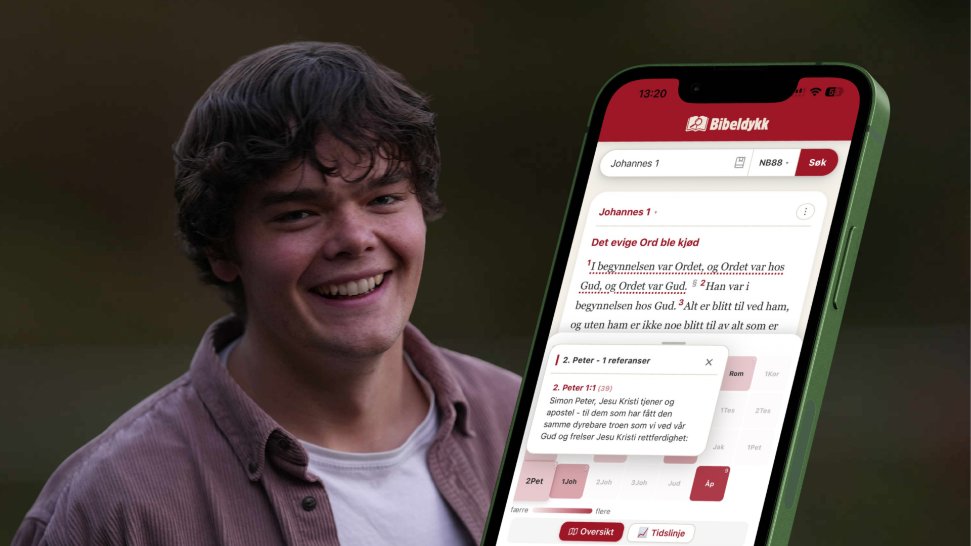 Benjamin Tjelle (24) har utviklet Bibeldykk – Et unikt verktøy for bibellesningen din